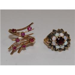AAA Burmese Ruby Ring & Garnet Ladies Ring