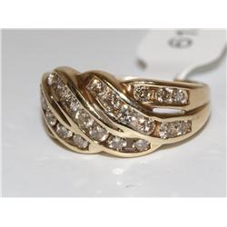 10K Gold Ladies 25 Diamonds Ring