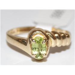 14K Gold Ring With Peridot