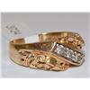 Image 2 : 14K Gold Nugget With .25ctw Diamonds Ring