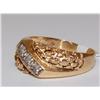 Image 3 : 14K Gold Nugget With .25ctw Diamonds Ring