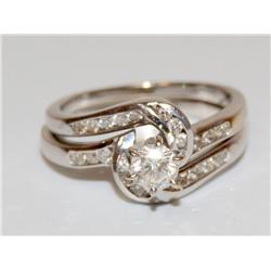 1.00Ctw Diamonds Wedding Set Hand Made Ladies