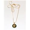 Image 1 : 14K Gold Necklace With Jade Pendant