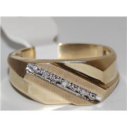 14K Gold Mens Diamonds Ring