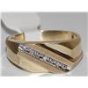 Image 1 : 14K Gold Mens Diamonds Ring