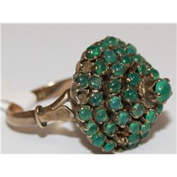 1930's AAA Colombian Emerald Vintage Ladies Ring
