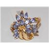 Image 1 : AAA Tanzanite Marquise Flower Design Ladies Ring