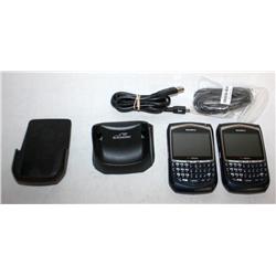 2 Blackberry Phones and Chargers