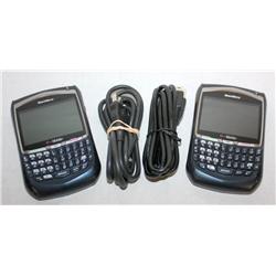 2 Blackberry Phones and Chargers