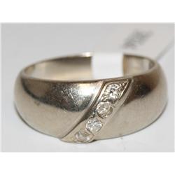 4 Diamonds High Polish Wedding Band
