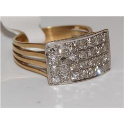 1.00Ctw Diamonds Cluster Design Hand Made Ladies R