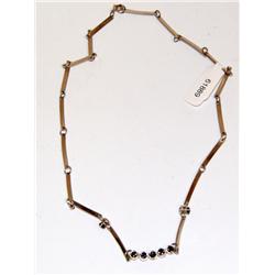 10K Gold Necklace With Sapphires