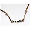Image 2 : 10K Gold Necklace With Sapphires