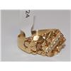 Image 2 : 14K Gold Nugget With .25ctw Diamonds Ring