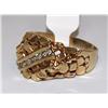 Image 3 : 14K Gold Nugget With .25ctw Diamonds Ring