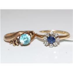 AAA Cashmere Sapphire & Blue Topaz Ring