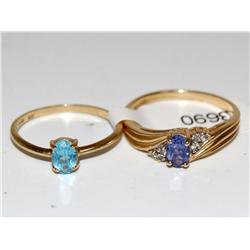 AAA Tanzanite Ring & Blue Topaz Ring
