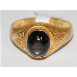 AAA Star Black Sapphire Hand Made Ring