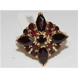 AAA Garnet Cluster Hand Made Ladies Ring
