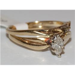14K Gold Wedding ring Set W/Diamonds