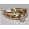 Image 1 : 14K Gold Wedding ring Set W/Diamonds