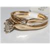 Image 2 : 14K Gold Wedding ring Set W/Diamonds
