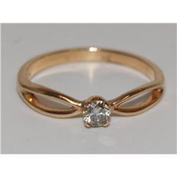 14K Gold & .15ctw Diamond Ring