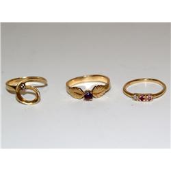 Diamond Ring, Amethyst Ring & multicolor Stones Ri