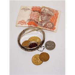 Bag Of Coins & Jewelry