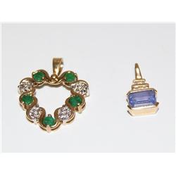 AAA Tanzanite & Emerald Pendant