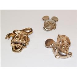 Vintage Cartoon Sterling Pins