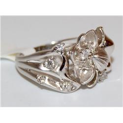 Diamonds Flowers Design Hand Craft Ladies Ring