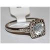 Image 1 : AAA Blue Topaz & Diamonds Vintage Design Ladies Ri