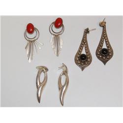 Lot Of 4 Sterling Earrings