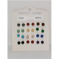 Lot Of Sterling Beaded Earrings