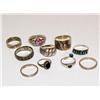 Image 1 : Lot Of 10 Sterling Rings Some With stones