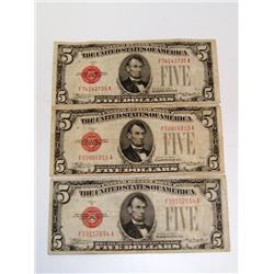 1928-C $5 Dollar US Notes (Times The Money)