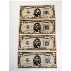 1934-A $5 Dollar Silver Certificates (Times  Money