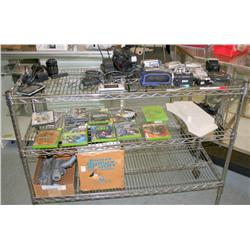 RACK LOT OF MISC. ITEMS