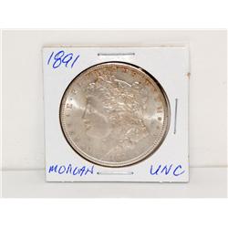 Uncirculated 1891 Morgan Silver Dollar