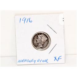 1916 Mercury Dime Extra Fine