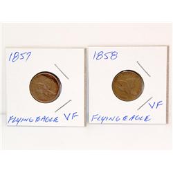 1857, 1858 Flying eagle Cent (Times the Money)