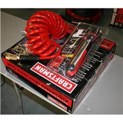 MECHANIC STOOL FLASHLIGHT & AIR  HOSE