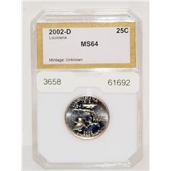2002-D MS-64 Louisiana  Quarter