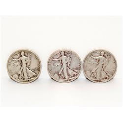3 Silver Half Dollars