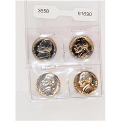 4 Proof Nickels