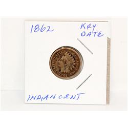 1862 Indian Head Cent Key Date