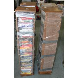 4 STANDS OF MISC VHS MOVIES