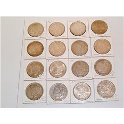 Morgan and Peace Silver Dollars in Holders