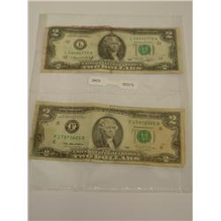 $2 Dollar Federal Reserve Notes